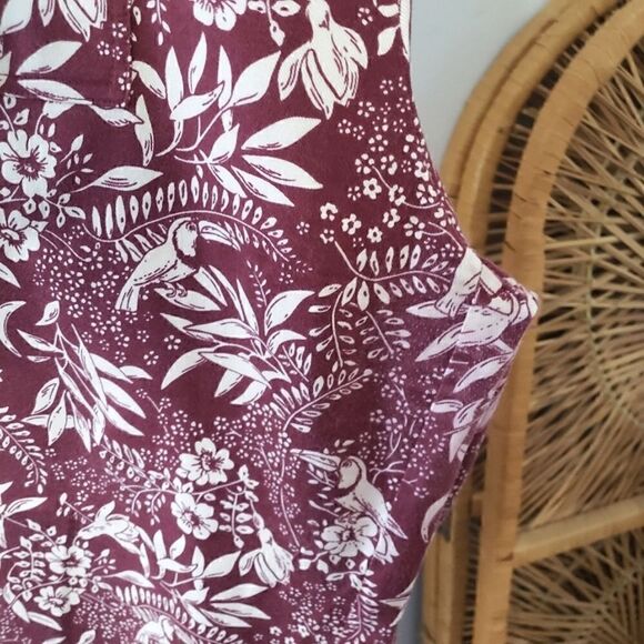 Scotch & Soda Bamboo Beach Trousers Tie Front Red Cream M - Picture 3 of 8